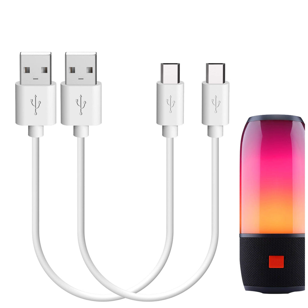  [AUSTRALIA] - Geekria Micro-USB Speakers Short Charger Cable, Compatible with JBL GO2, Flip4, Charge2+, Charge3, Pulse3, Boombox Charger, USB to Micro-USB Replacement Power Charging Cord (1 ft / 30 cm 2 Pack)