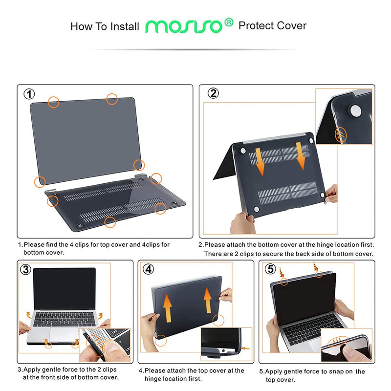  [AUSTRALIA] - MOSISO Compatible with MacBook Air 13 inch Case 2022, 2021-2018 Release A2337 M1 A2179 A1932 Retina Display Touch ID, Plastic Hard Shell&Keyboard Cover&Screen Protector&Storage Bag, Caramel Brown