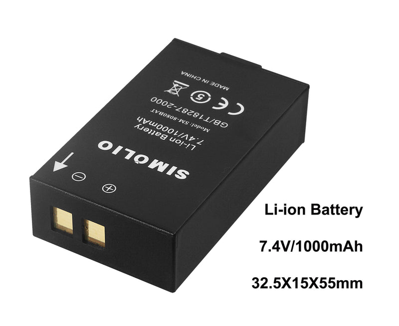 SIMOLIO Rechargeable Li-ion Battery for Simolio SM-621,SM-621D - LeoForward Australia