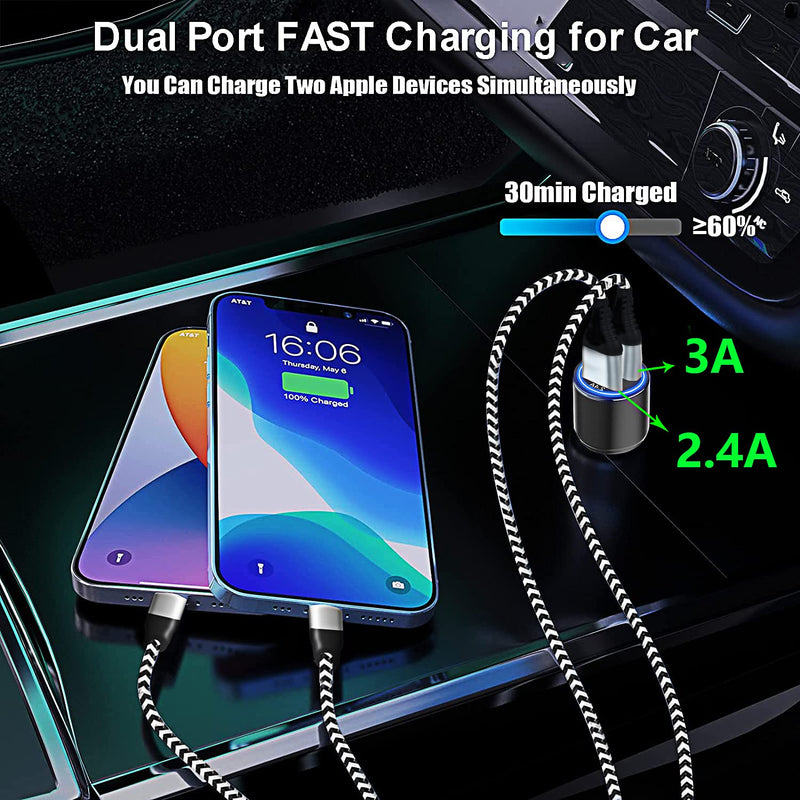  [AUSTRALIA] - Fast Car Charger and Cable for Samsung Galaxy A14 A13 5G S20 S21 S22 FE Plus Ultra 5G A23 A52 A32 A42 A51 A11 A21,T-Mobile REVVL 5G/REVVL V+ 5G/Revvlry+,30W Quick Charge 3.0 Cigarette Lighter Adapter