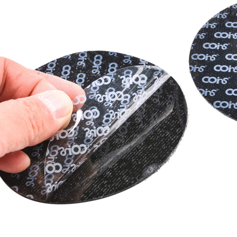  [AUSTRALIA] - 8 Pack Hook Loop Tape Dots Round Self Adhesive Perfect for Home or Office (4 inch Diameter, Black)