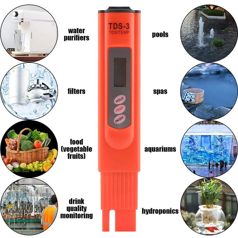 Water Quality Monitor, Accurate Digital LCD Tds Water Quality Purity Monitor Ph Meter Tester for Water Laboratories, The Aquaculture Industry, Hospitals, Swimming Pools - LeoForward Australia