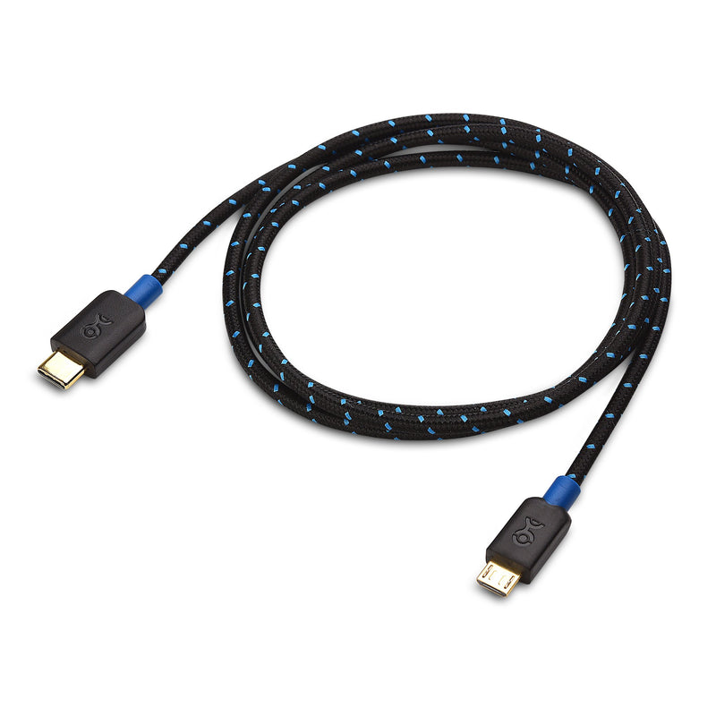  [AUSTRALIA] - Cable Matters USB C to Micro USB Cable (Micro USB to USB-C Cable) with Braided Jacket 3.3 Feet in Black 3 Feet