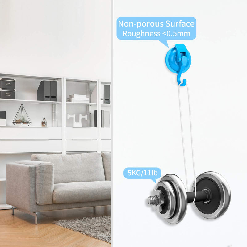  [AUSTRALIA] - Heavy Duty Suction Cup Hooks (2 Pack), Upgraded SuperLock Suction Hooks for Tile, Glass and Mirror - Removable 2 Pack