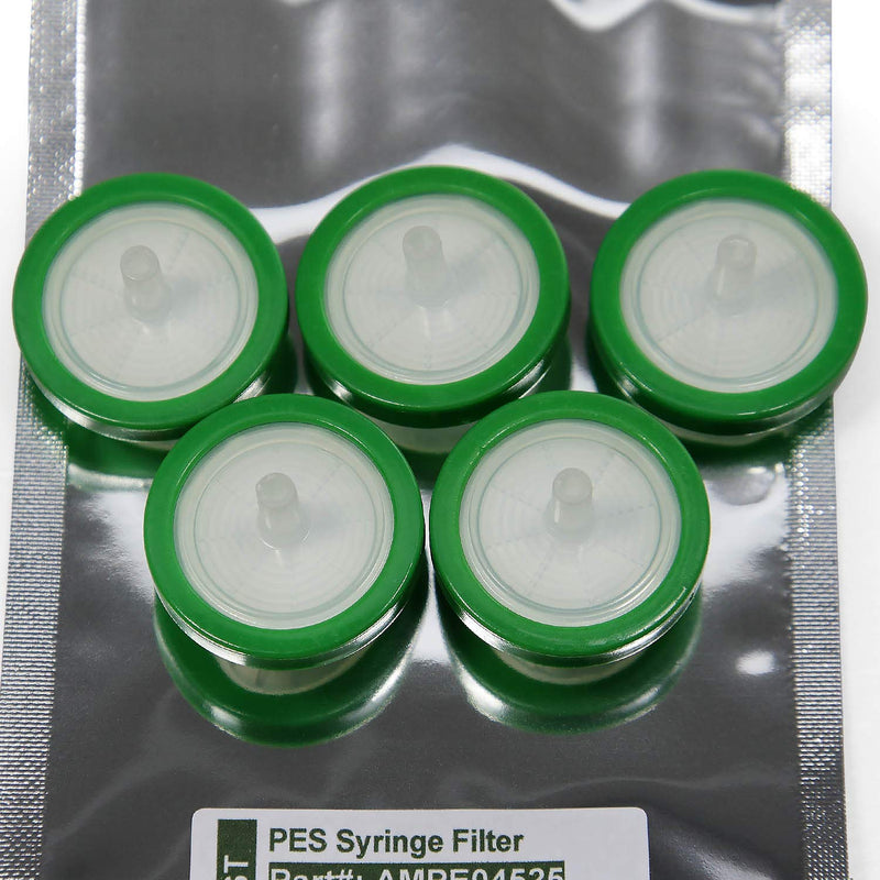 AMTAST Syringe Filters PES Multi-Layer Prefilter 25MM Diameter 0.45um Pore Size Non Sterile PES Syringe Filters (Pack of 10) - LeoForward Australia