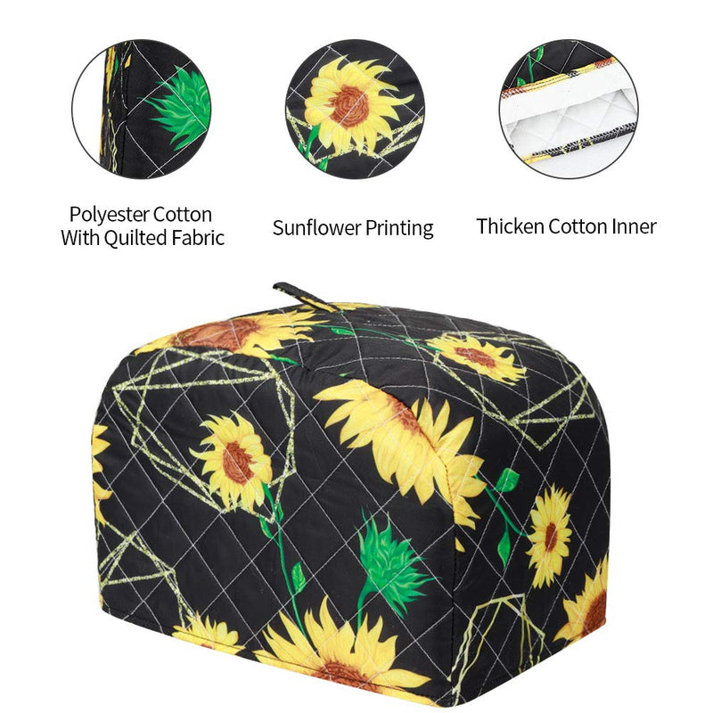  [AUSTRALIA] - 2-Slice Toaster Cover,Bread Toaster Oven Dustproof Cover,Waterproof Kitchen Small Appliance Cover Kitchen Broiler Appliance Organizer Bag Anti Fingerprint Protection For Woman Gift-Top Handle Design (Sunflower) Sunflower