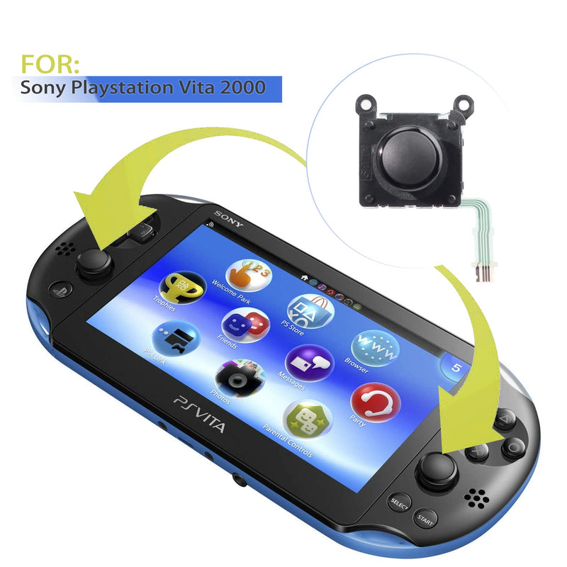  [AUSTRALIA] - CHENLAN Joystick Button 3D Rocker Analog ThumbStick Replacement for Sony PSV 2000 PS Vita 2000 2001 Black