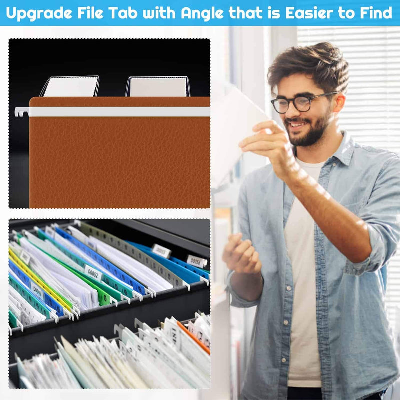  [AUSTRALIA] - File Folder Tabs, Paxcoo 50 Sets Hanging File Folder Labels Tabs and Inserts for Hanging Folders