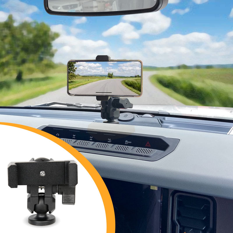  [AUSTRALIA] - Maiker Dashboard Phone Holder Mount, Anti-Shake Stabilizer Custom Adjustable Cell Phone Holder for Ford Bronco Accessories 2021 2022 phone mount