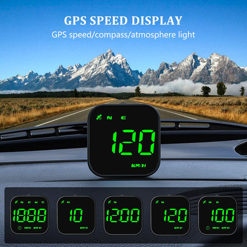  [AUSTRALIA] - wiiyii G4S Digital GPS Speedometer, New HUD Car Head Up Display with Digital Speed in MPH KPH, Universal for Cars Truck Electric Hybrid Automobile (G4S-Green) G4S-green