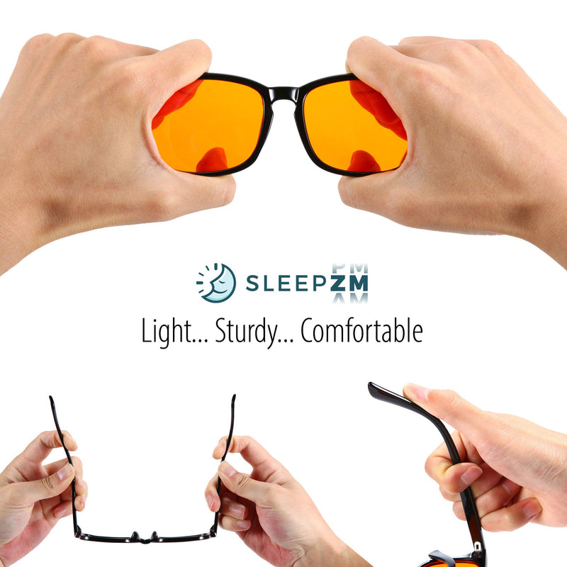  [AUSTRALIA] - 99.9% Blue Light Glasses - Computer Glasses - eSports Gaming Glasses Use Anti-Glare & Anti-Fatigue Filters to Help You Sleep Better, Stop Eye Strain, Headaches & Migraines to Look, Feel & Live Better Orange Wayfarer
