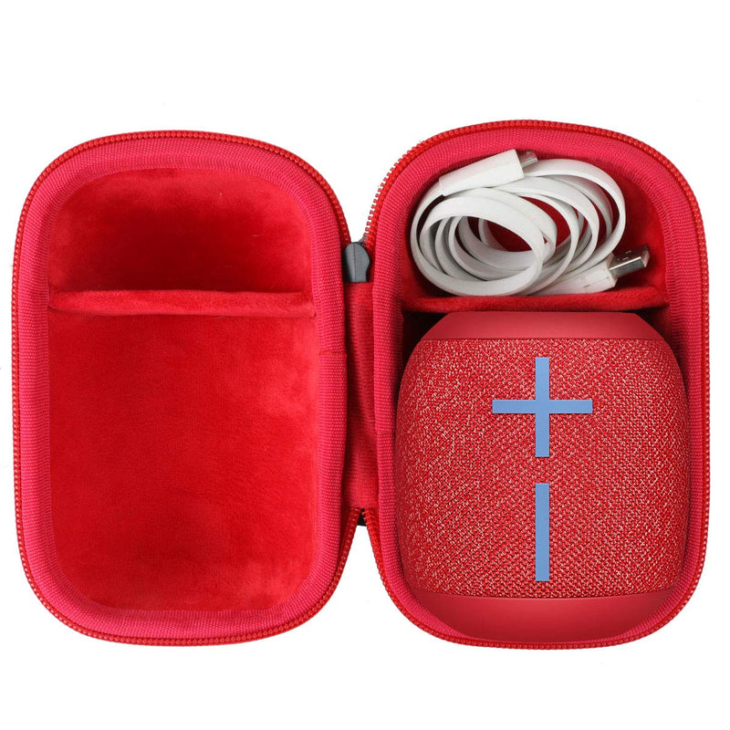  [AUSTRALIA] - co2CREA Hard Travel Case Replacement for Ultimate Ears UE Wonderboom 3 Wonderboom 2 Portable Waterproof Bluetooth Speaker (Black Case + Inside Radical Red) Black Case + Inside Radical Red for UE Wonderboom 1/2