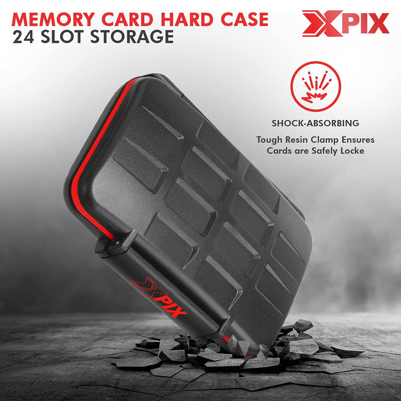 XPIX 24X Storage Water Resistant Protective Memory Card Case - LeoForward Australia