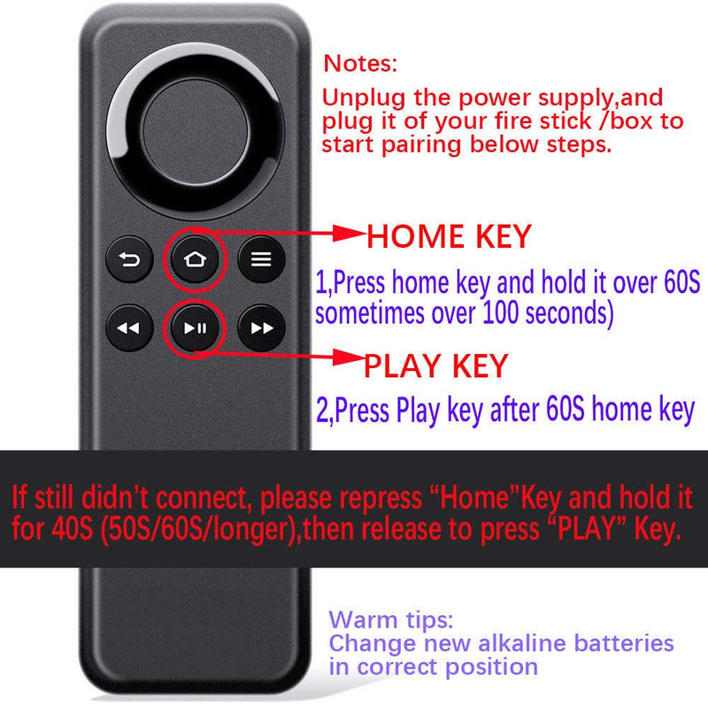  [AUSTRALIA] - New Replacement Remote Control CV98LM Compatible with Amazon Fire TV Stick and Fire TV Box W87CUN CL1130 LY73PR DV83YW PE59CV (Without Voice Function)