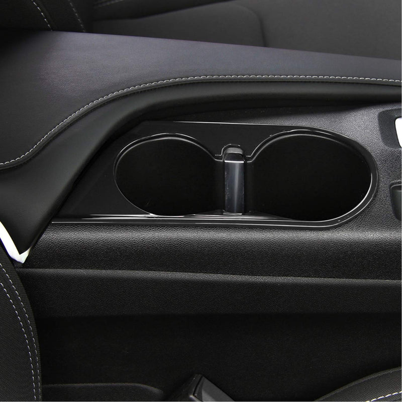  [AUSTRALIA] - RT-TCZ for Chevrolet Camaro Accessories Cup Holder Trim Cover Center Cup Holder ABS Trim Decor for Chevrolet Camaro 2017 2018 2019 2020 Black Color