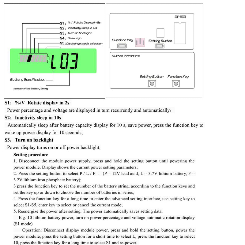 QJFCare Flash Alarm WHITE LCD Waterproof Battery Capacity Monitor Gauge Meter,12V/24V/36V/48V Lead Acid Battery Status Indicator,Lithium Battery Capacity Tester Voltage Meter Monitor - LeoForward Australia