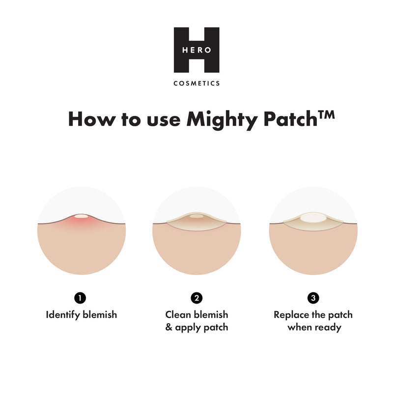 Mighty Patch Original from Hero Cosmetics - Hydrocolloid Acne Pimple Patch for Zits and Blemishes, Spot Treatment Stickers for Face and Skin, Vegan and Cruelty Free (36 Count) - LeoForward Australia