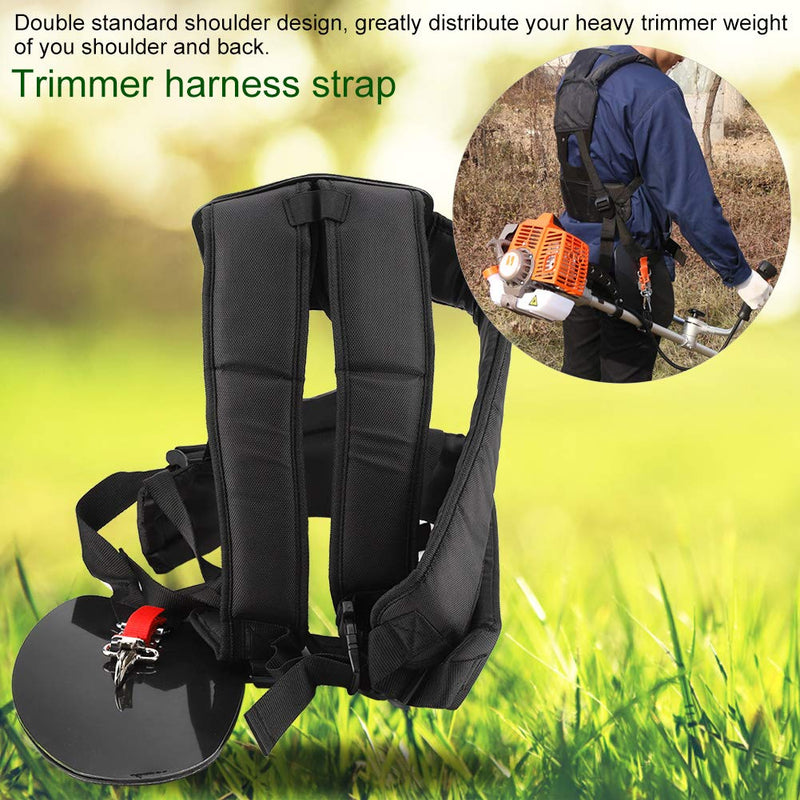  [AUSTRALIA] - Double Shoulder Trimmer Strap Nylon Adjustable Trimmer Shoulder Strap Brush Cutter Strap for Garden Lawn