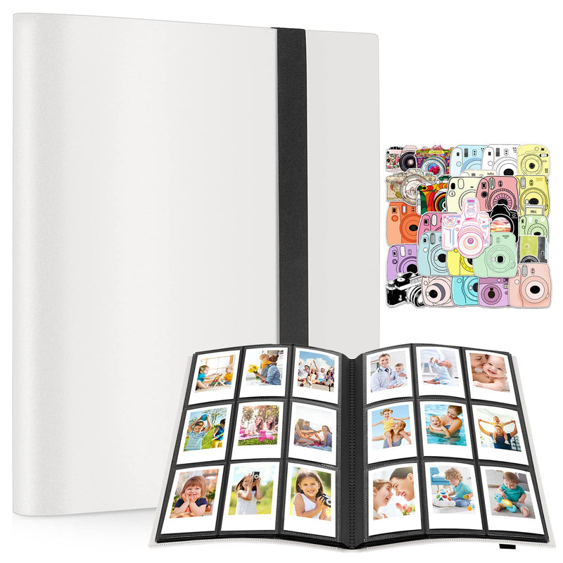  [AUSTRALIA] - Ablus 432 Pockets Mini Photo Album for Fujifilm Instax Mini Camera, Polaroid Snap, SocialMatic Instant Cameras & Zip Instant Printer (White) White