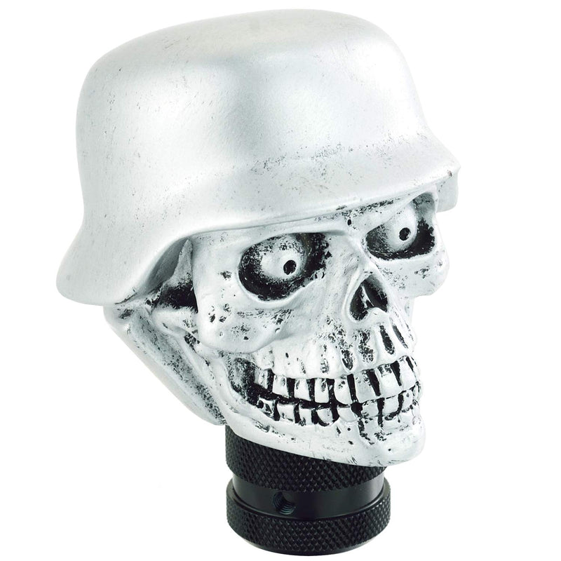  [AUSTRALIA] - Bashineng Universal Transmission Stick Shift Skull Soldier Gear Shifter Knob Head Fit Most Manual Automatic Car (Silver) silver