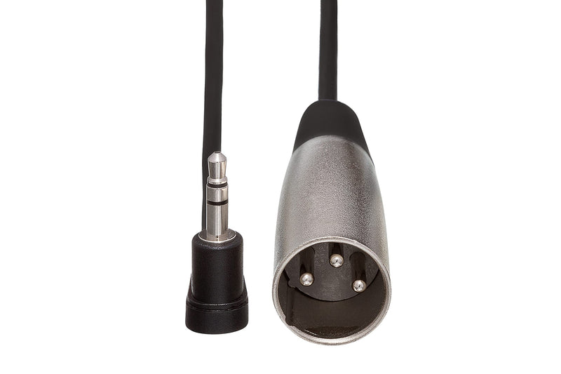  [AUSTRALIA] - Hosa XVM-115M Right Angle 3.5 mm TRS to XLR3M Microphone Cable, 15 Feet Black