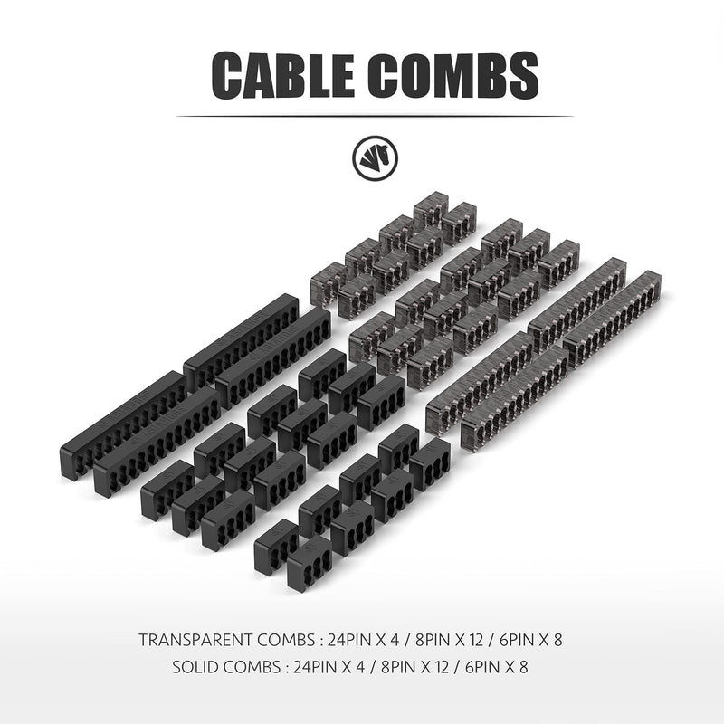  [AUSTRALIA] - Asiahorse 18AWG PSU Asiahorse PSU Cable Extension Sleeved Custom Mod GPU PC Power Supply Soft Braided with Two Color Comb Kit 24P/8P to 6+2P/ 8P to 4+4P 30CM 300MM - Black/Gery 4 packs black-gery