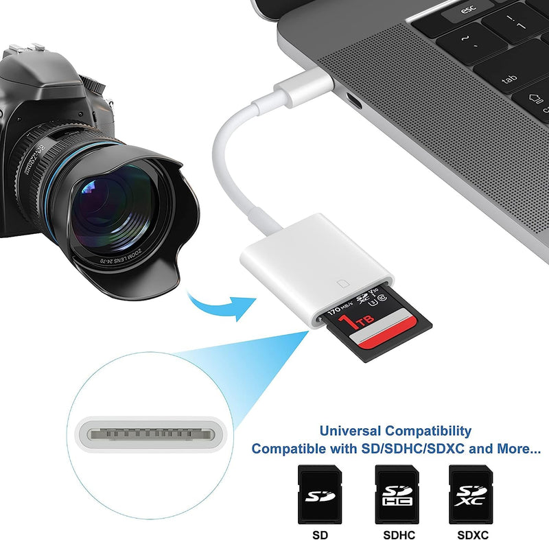  [AUSTRALIA] - (Apple MFi Certified) Lightning to SD Card Camera Reader,esbeecables SD Card Reader for iPhone,Trail Camera Viewer SD Memory Card Reader Adapter for iPhone 14/13/12/11/XS/XR/X/8/7/iPad,Plug and Play