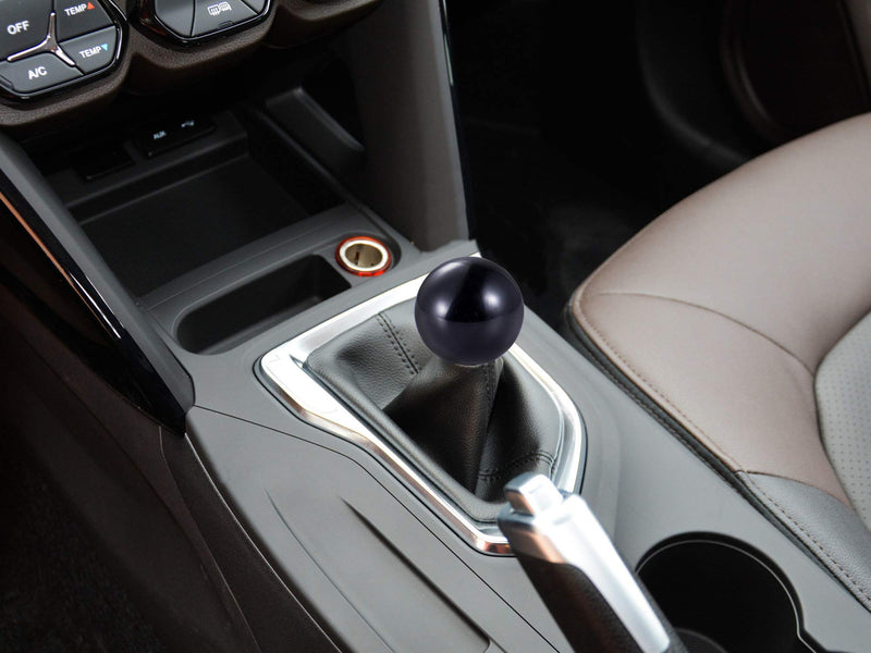  [AUSTRALIA] - Bashineng Round Shift Knob Ball Shape Gear Stick Shifter Head for Universal Manual Automatic Car (Black) black