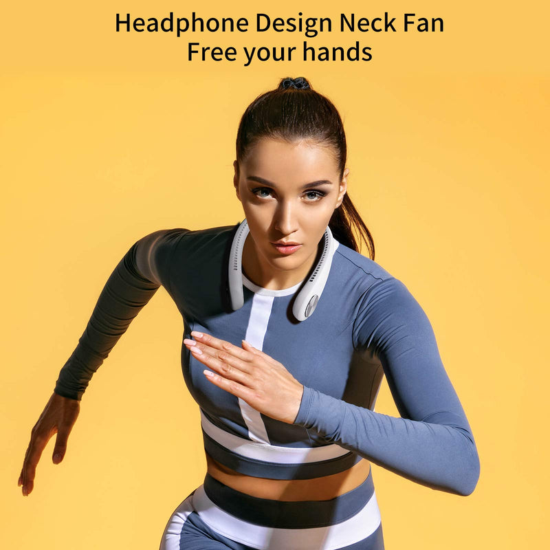  [AUSTRALIA] - Leafless USB Hanging Neck Fans Portable Rechargable battery personal Fan portable around the neck fan
