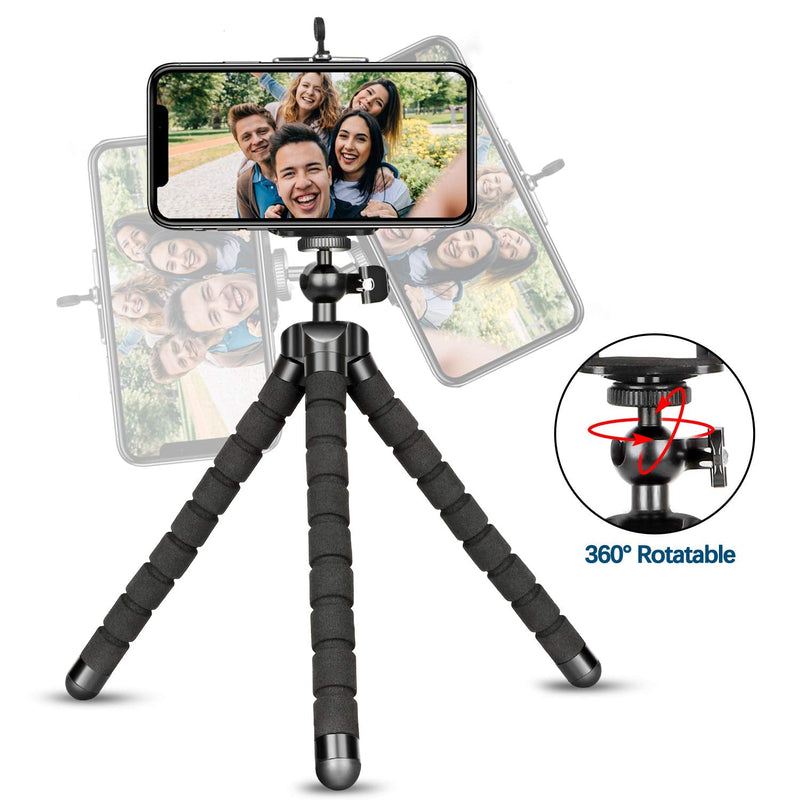  [AUSTRALIA] - Phone Tripod, Flexible Tripod and Portable Adjustable Tripod with Wireless Remote, Compatible with iPhone/Android Samsung, Mini Camera Tripod Stand for Cell Phone DSLR GoPro