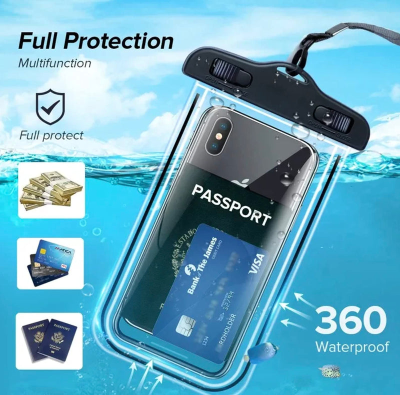  [AUSTRALIA] - EBF Universal Waterproof Mobile Phone Bag Pouch Carry Cover Waterproof Phone Case for Phone