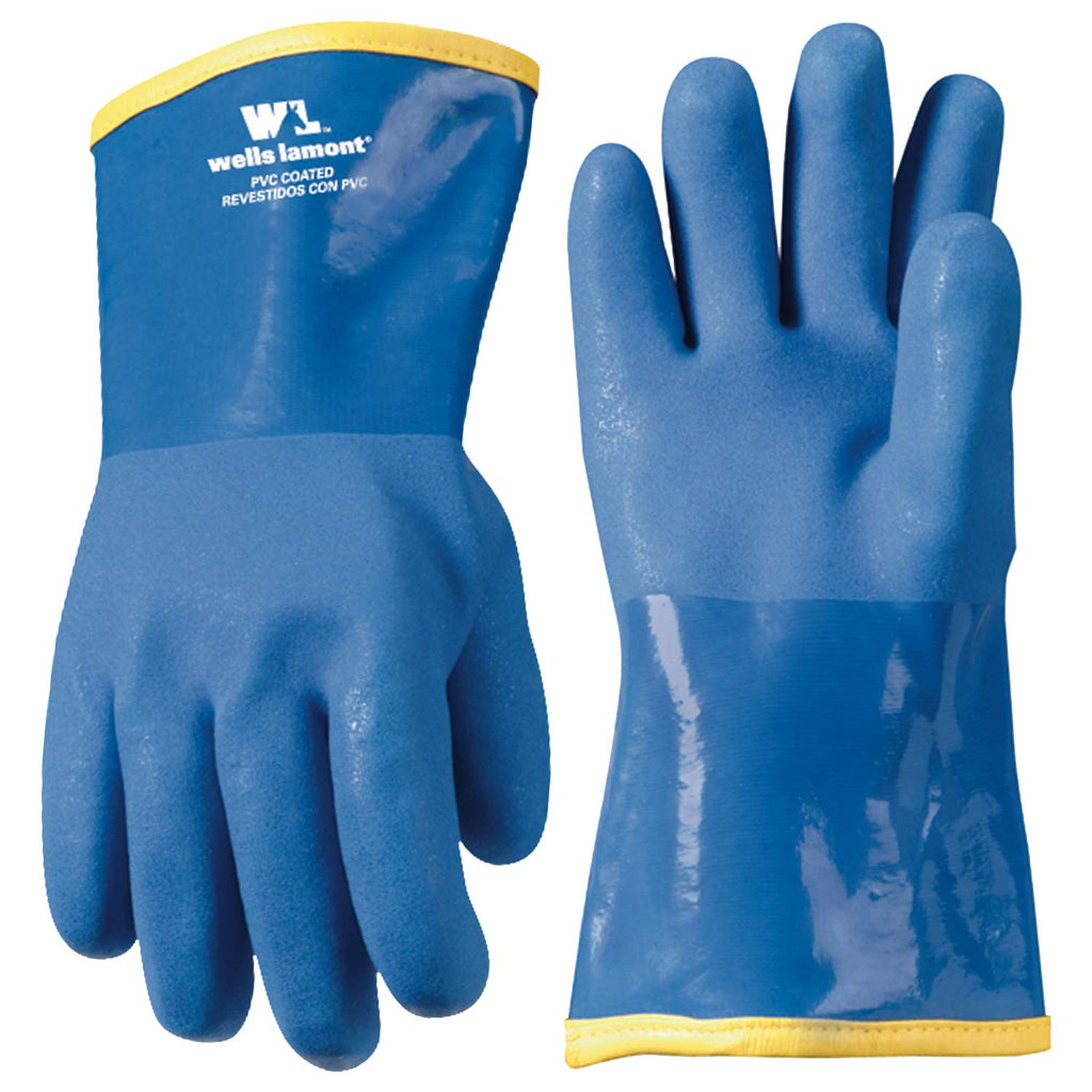  [AUSTRALIA] - 12" Lined PVC Chemical Resistant Gloves, One Size (Wells Lamont 194) (1 Pair)