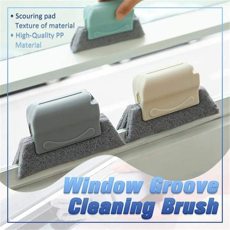  [AUSTRALIA] - Magic Window Cleaning Brush With Crevice Brush, Hand-held Crevice Cleaner Tools Window Track Door Cleaner Slot Brush Window Groove Gap Door Track Cleaning Brushes(3PCS) A