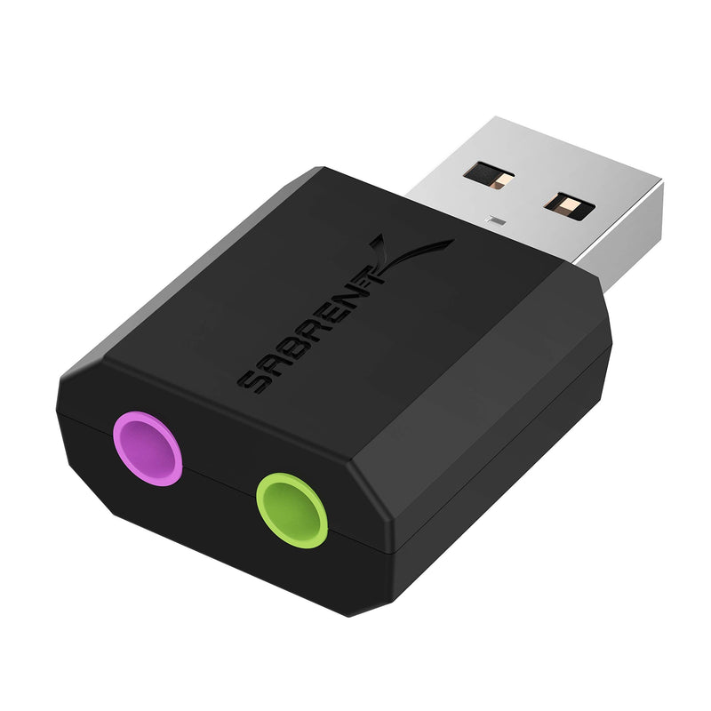  [AUSTRALIA] - SABRENT USB External Stereo Sound Adapter for Windows and Mac. Plug and Play No Drivers Needed. (AU-MMSA) USB-A