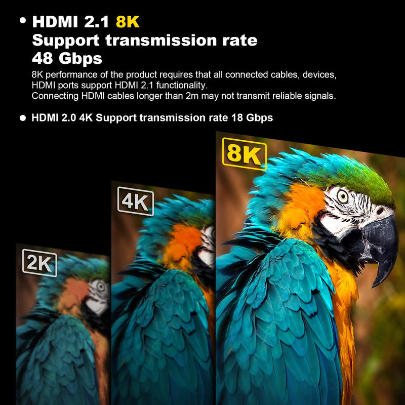  [AUSTRALIA] - VCELINK 2-Pack 4K HDMI Coupler Female to Female Bundle with 2-Pack 8K HDMI 90 Degree and 270 Degree Adapter