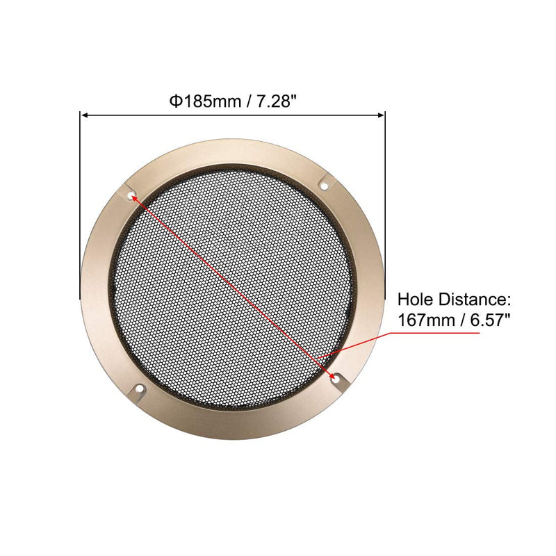  [AUSTRALIA] - uxcell 4pcs 6.5" Mounting Hole Diagonal Distance Speaker Grill Mesh Subwoofer Guard Protector Cover