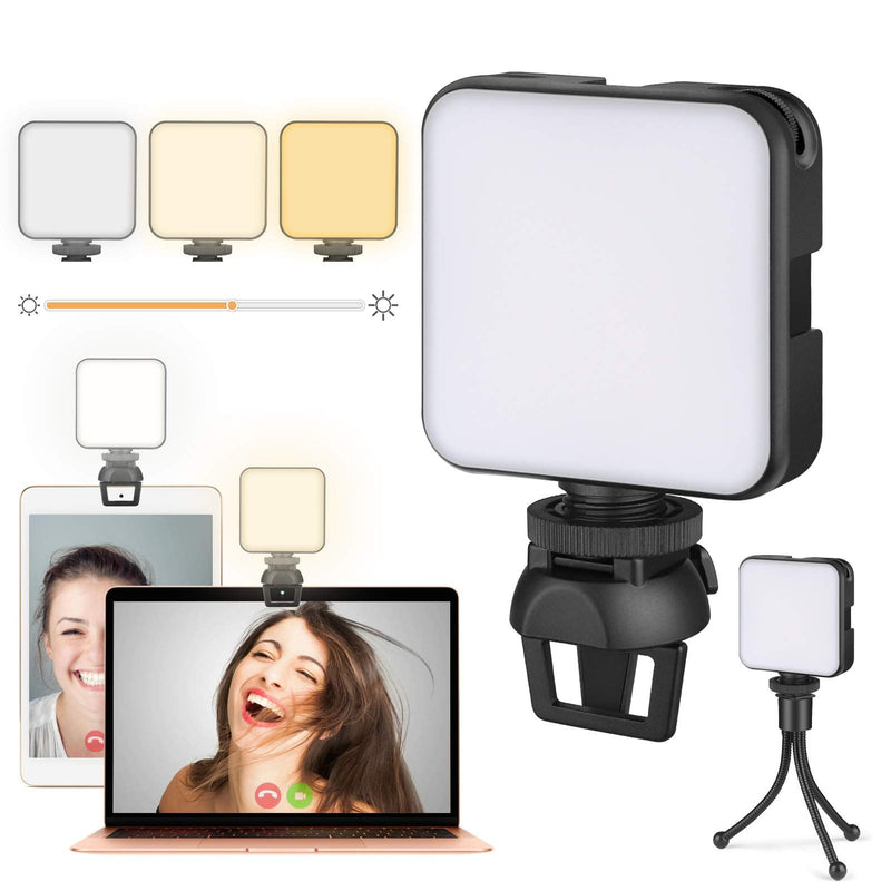  [AUSTRALIA] - Video Conference Lighting Kit, Laptop Light, Webcam Lighting with Clip, Zoom Light for Laptop Computer, Zoom Meeting, Remote Working, Streaming and Self Broadcasting, Vlogging(Dimmable & Rechargeable)