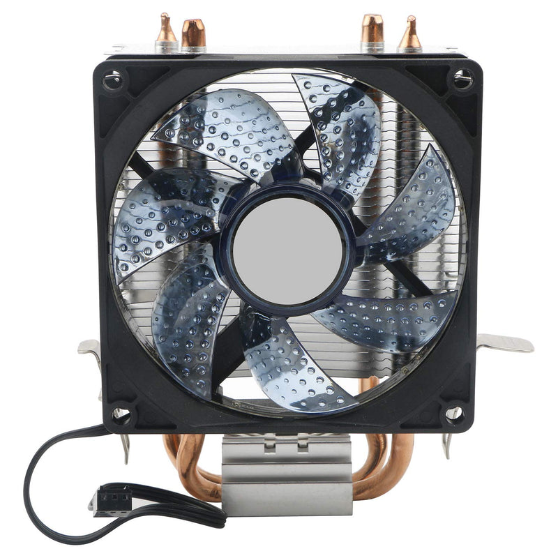  [AUSTRALIA] - JIUWU CPU Air Cooler 3-Pin Fan with 2 Heatpipes Radiator Blue LED for Intel AMD CPUs 92mm Light Quiet Cooling Fan (775 1150 1155 1151 1156)