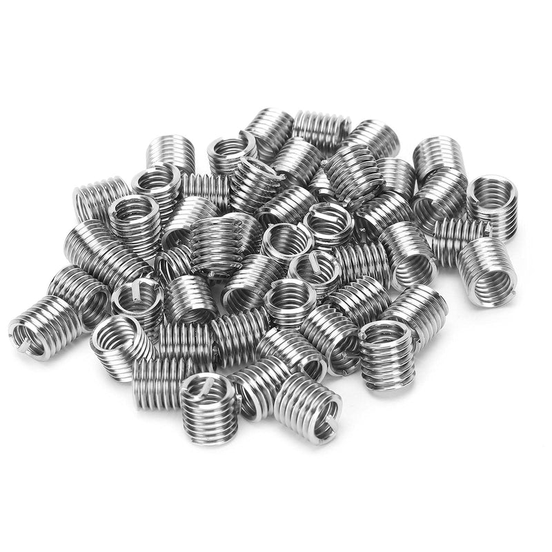  [AUSTRALIA] - 50pcs US Standard 5/16" 18x1.5D Thread Inserts Wire Thread Insert Thread Repair Sleeve Socket Bushing Screw Steel Shell Spiral Wire Helicoil Screw for Automotive Repair