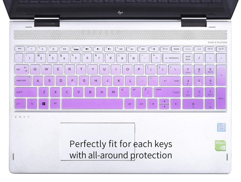 Keyboard Cover for HP Envy x360 2-in-1 15.6" 15M-DS0011DX/HP 15-dy1036n dy1731ms dy1043dx ef0021nr ef0022nr 15-bw 15-bs 15-cb 15-cc 15-cd 15-cs 15-da 15-dw / HP Envy 17.3" 17t 17M 17-BS 17-BW 17-by Ombre PurplePink - LeoForward Australia