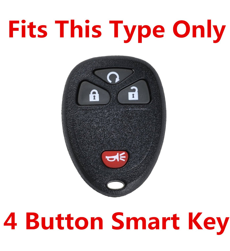 Rpkey Silicone Keyless Entry Remote Control Key Fob Cover Case protector Replacement Fit For Buick Cadillac Chevrolet GMC Pontiac Saturn Suzuki OUC60270 15913421 - LeoForward Australia