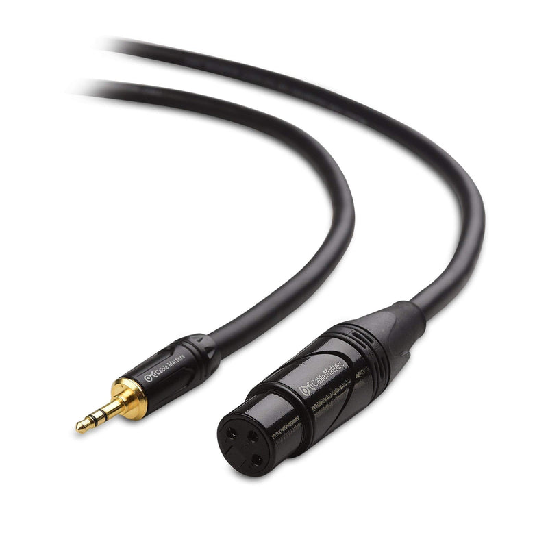  [AUSTRALIA] - Cable Matters (1/8 Inch) 3.5mm to XLR Cable (XLR to 3.5mm Cable) Male to Male 6 Feet & Unbalanced 3.5mm to XLR Cable