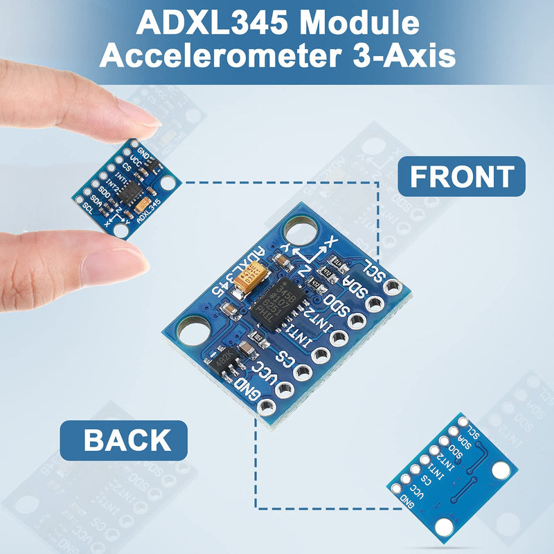  [AUSTRALIA] - 2 Accelerometer ADXL345 3-Axis GY-291 Digital Gravity Sensor Module ADXL345 Digital Accelerometer Module 3 Axis Acceleration Tilt Compatible with Arduino Raspberry Pi