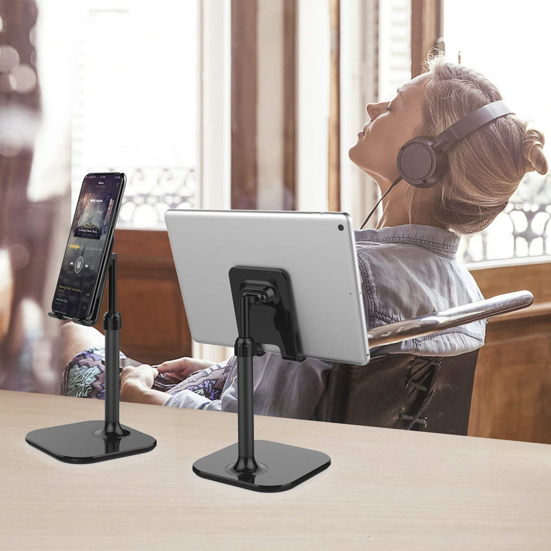  [AUSTRALIA] - Cell Phone Stand,Doboli Phone Stand for Desk,Phone Holder Stand Compatible with iPhone and All Mobile Phones Tablet Black