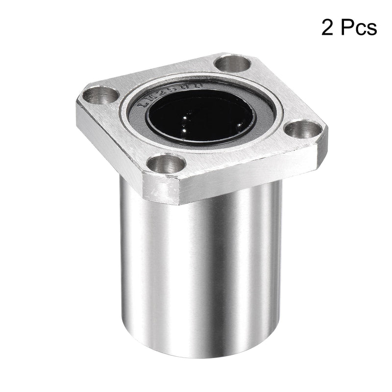  [AUSTRALIA] - uxcell LMK25UU Linear Ball Bearings 25mm Bore 40mm OD 59mm Length Square Flange Nickel Plated for CNC Machine 3D Printers 2pcs