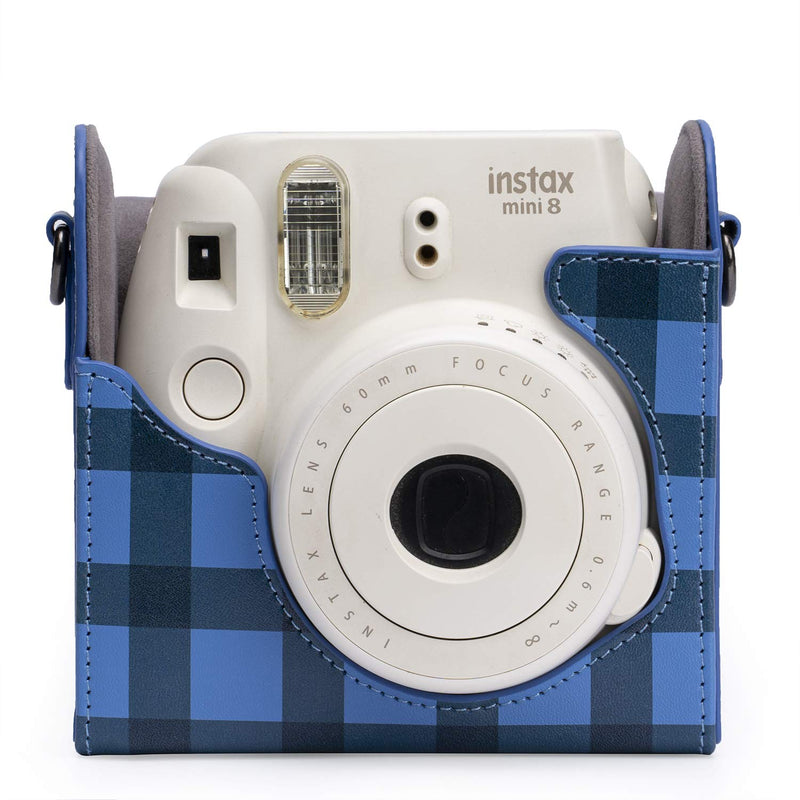  [AUSTRALIA] - BETIZY PU Leather Camera Case Compatible with Fujifilm Instax Mini 11/ Mini 9/ Mini 8/Mini 8+ Instant Camera with Adjustable Strap and Pocket, Blue
