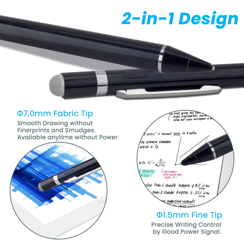 Stylus Pens for HP Chromebook X360, EDIVIA Digital Pencil with 1.5mm Ultra Fine Tip Pencil for HP Chromebook X360 Stylus, Black - LeoForward Australia