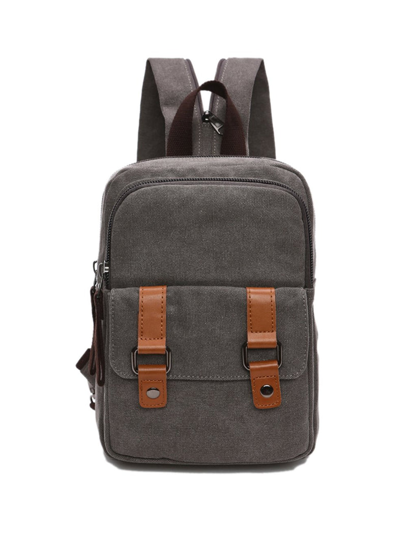 Arbag Small Cute Backpack Vintage Casual Canvas Shoulder Bag Daypack 8528bag,Grey Grey - LeoForward Australia