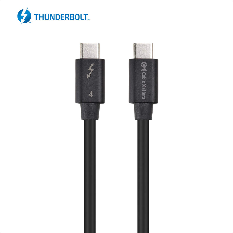 [Intel Certified] Cable Matters 40Gbps USB4 Thunderbolt 4 Cable 2.6ft with 8K Video and 100W Charging - 0.8m - Backwards Compatible with Thunderbolt 3 Cable and USB-C 2.6 Feet - LeoForward Australia