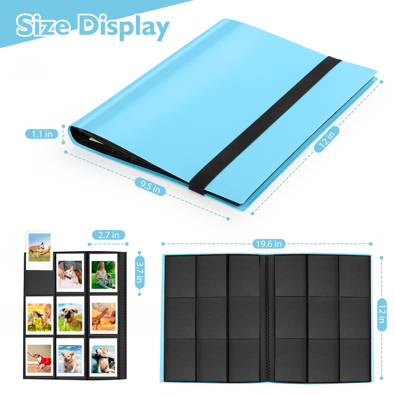  [AUSTRALIA] - 432 Pockets Photo Album for Fujifilm Instax Mini Camera, Polaroid Mini Camera, for Fujifilm Instax Mini 11 12 9 8 7+ Instant Camera (Blue) Blue